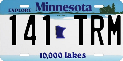 MN license plate 141TRM