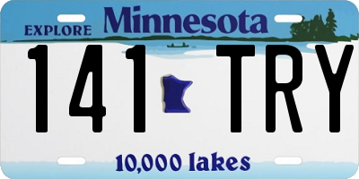 MN license plate 141TRY