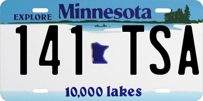 MN license plate 141TSA