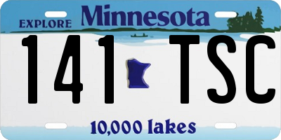 MN license plate 141TSC