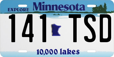 MN license plate 141TSD