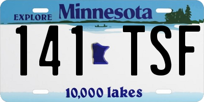 MN license plate 141TSF