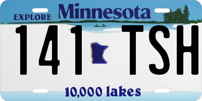 MN license plate 141TSH