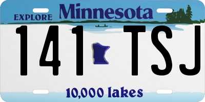 MN license plate 141TSJ