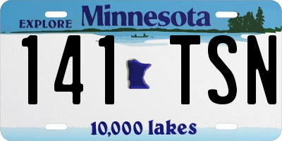 MN license plate 141TSN