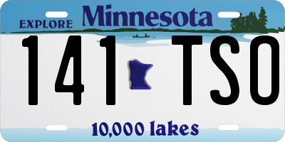 MN license plate 141TSO