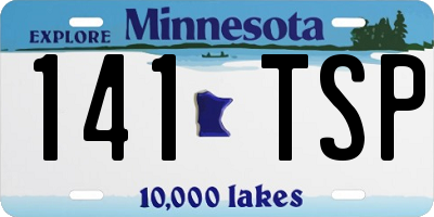 MN license plate 141TSP