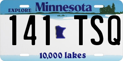 MN license plate 141TSQ
