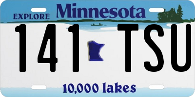 MN license plate 141TSU
