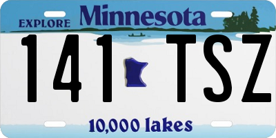 MN license plate 141TSZ