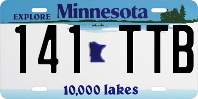 MN license plate 141TTB