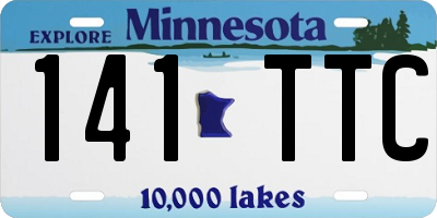 MN license plate 141TTC