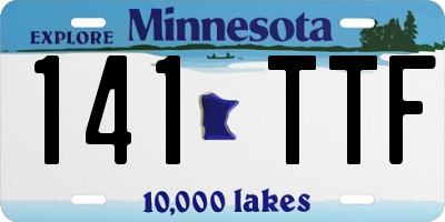 MN license plate 141TTF