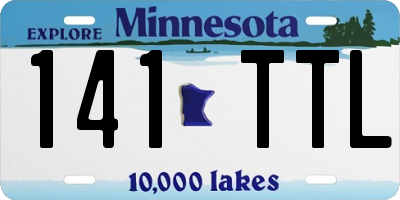 MN license plate 141TTL