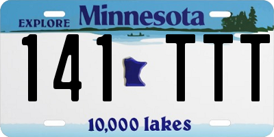 MN license plate 141TTT