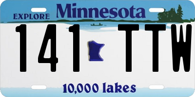 MN license plate 141TTW