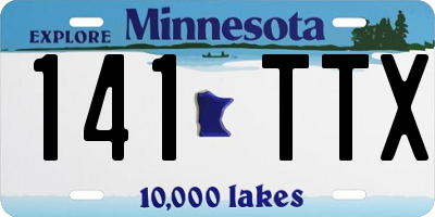 MN license plate 141TTX