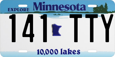 MN license plate 141TTY