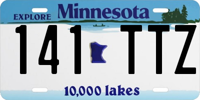 MN license plate 141TTZ