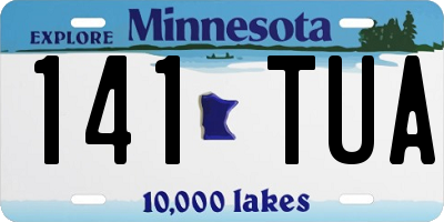 MN license plate 141TUA