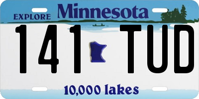 MN license plate 141TUD