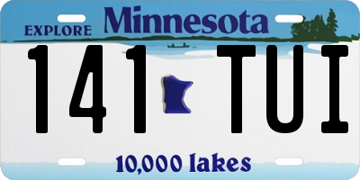 MN license plate 141TUI
