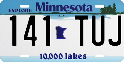 MN license plate 141TUJ