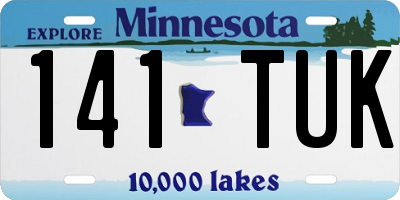 MN license plate 141TUK