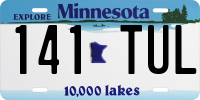 MN license plate 141TUL
