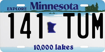 MN license plate 141TUM