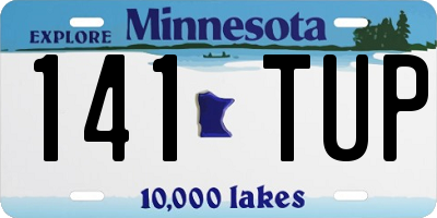 MN license plate 141TUP