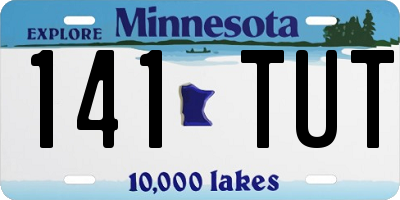 MN license plate 141TUT