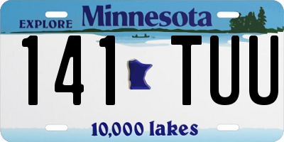MN license plate 141TUU