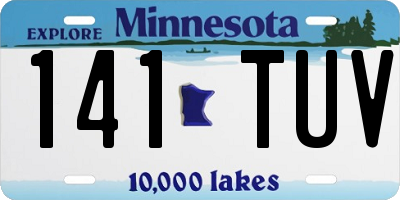 MN license plate 141TUV