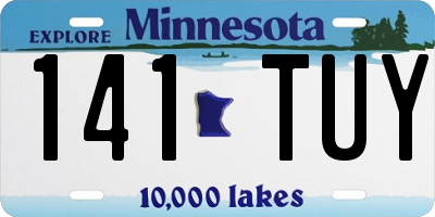 MN license plate 141TUY