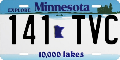 MN license plate 141TVC