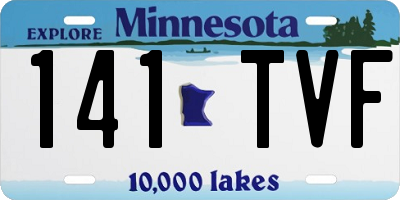 MN license plate 141TVF