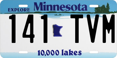 MN license plate 141TVM