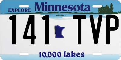 MN license plate 141TVP