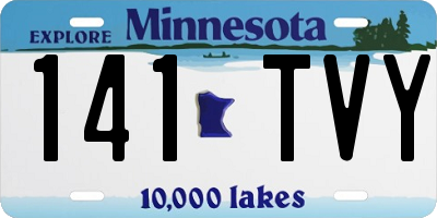 MN license plate 141TVY