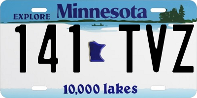 MN license plate 141TVZ