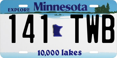 MN license plate 141TWB