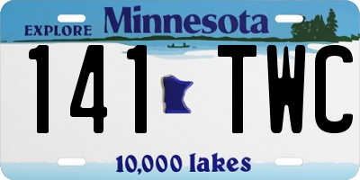 MN license plate 141TWC
