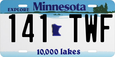 MN license plate 141TWF