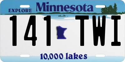 MN license plate 141TWI