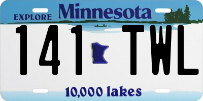 MN license plate 141TWL