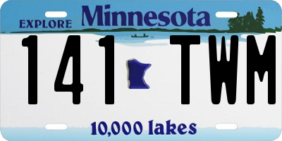 MN license plate 141TWM