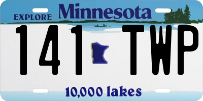 MN license plate 141TWP