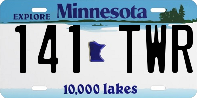 MN license plate 141TWR