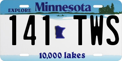 MN license plate 141TWS